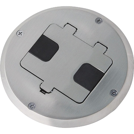 Southwire Electrical Box, 42.8 cu in, Pop-Up Floor Box Type, Stainless Steel, Round Shape FBCVSS-TRWR-KIT